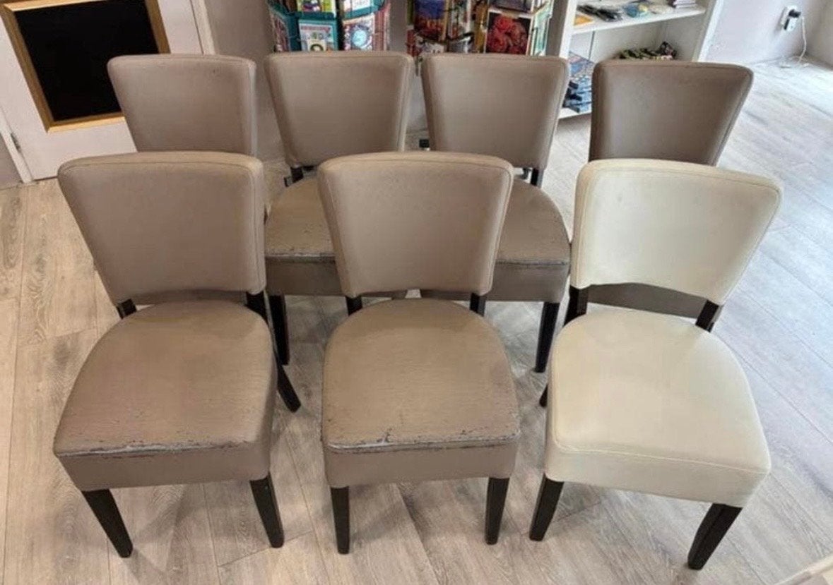 Partij van 7 gebruikte stoelen - gratis ophalen, Ophalen, Overige materialen, Gebruikt, Overige kleuren