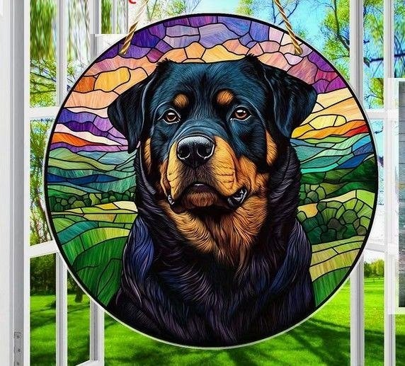 Raamhanger Rottweiler, Verzenden, Meerkleurig, Nieuw, Kunststof