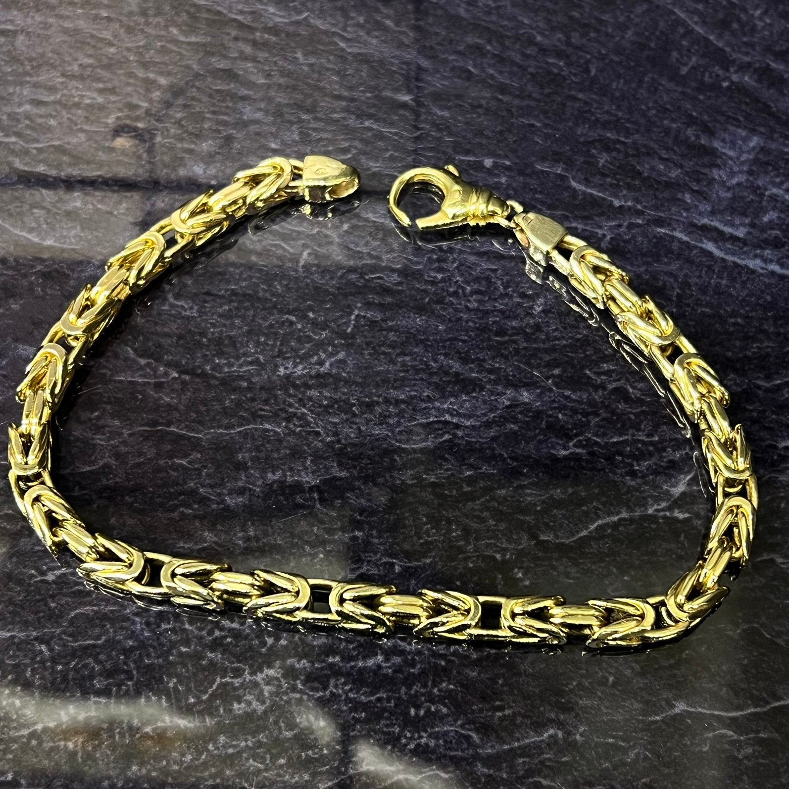 14 karaat gouden armband koningsschakel massief, Sieraden, Tassen en Uiterlijk, Armbanden, Ophalen of Verzenden, Zo goed als nieuw