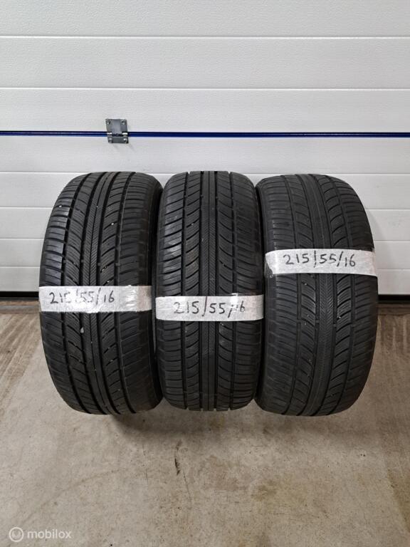 215/55/16 All seasons banden / Winterbanden, Auto-onderdelen, Banden en Velgen, Ophalen, 16 inch, Band(en), Gebruikt