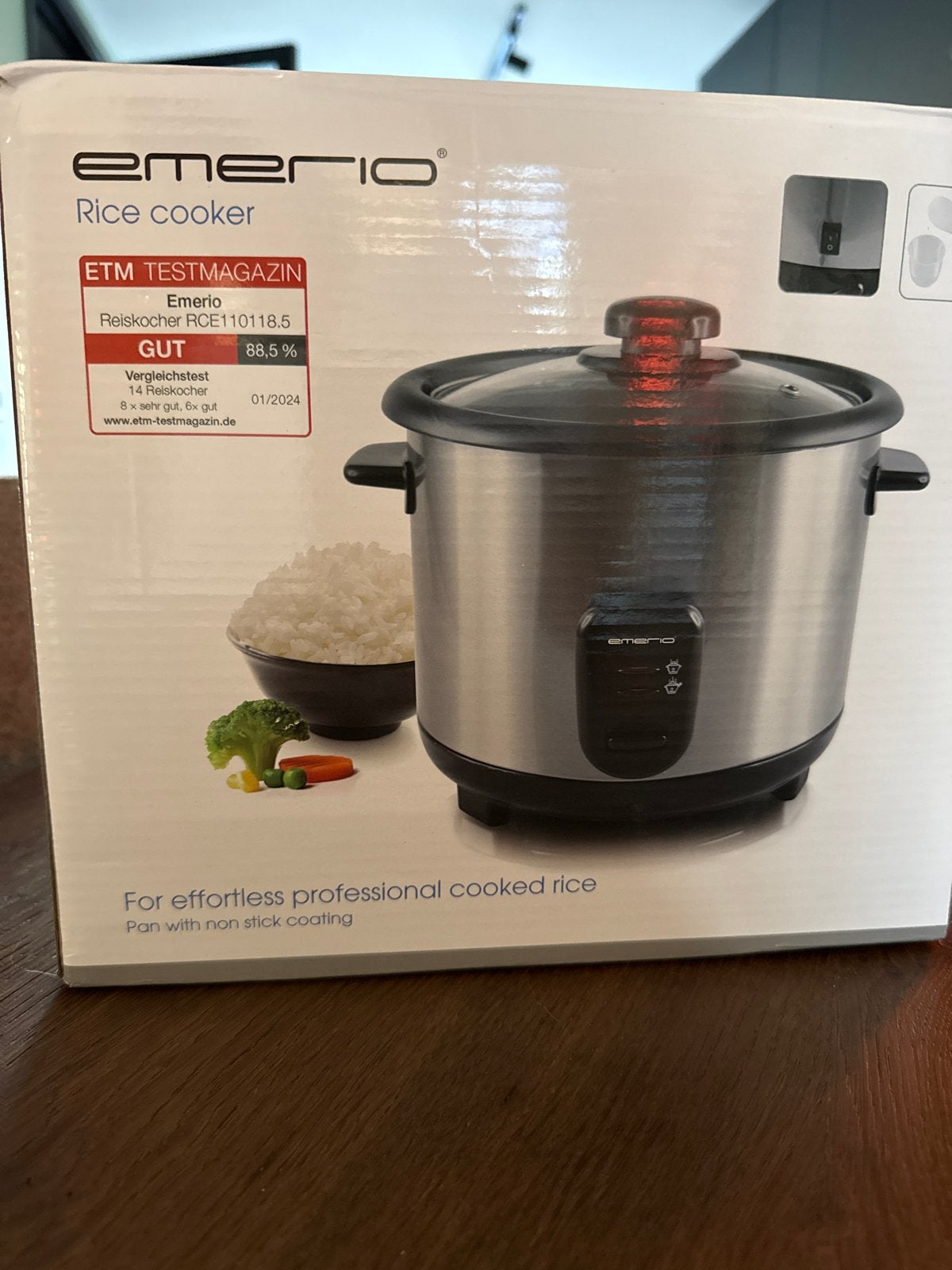 Emerio Rijstkoker RCE110118.5 - Perfecte rijst elke keer, Witgoed en Apparatuur, Ophalen of Verzenden, Zo goed als nieuw