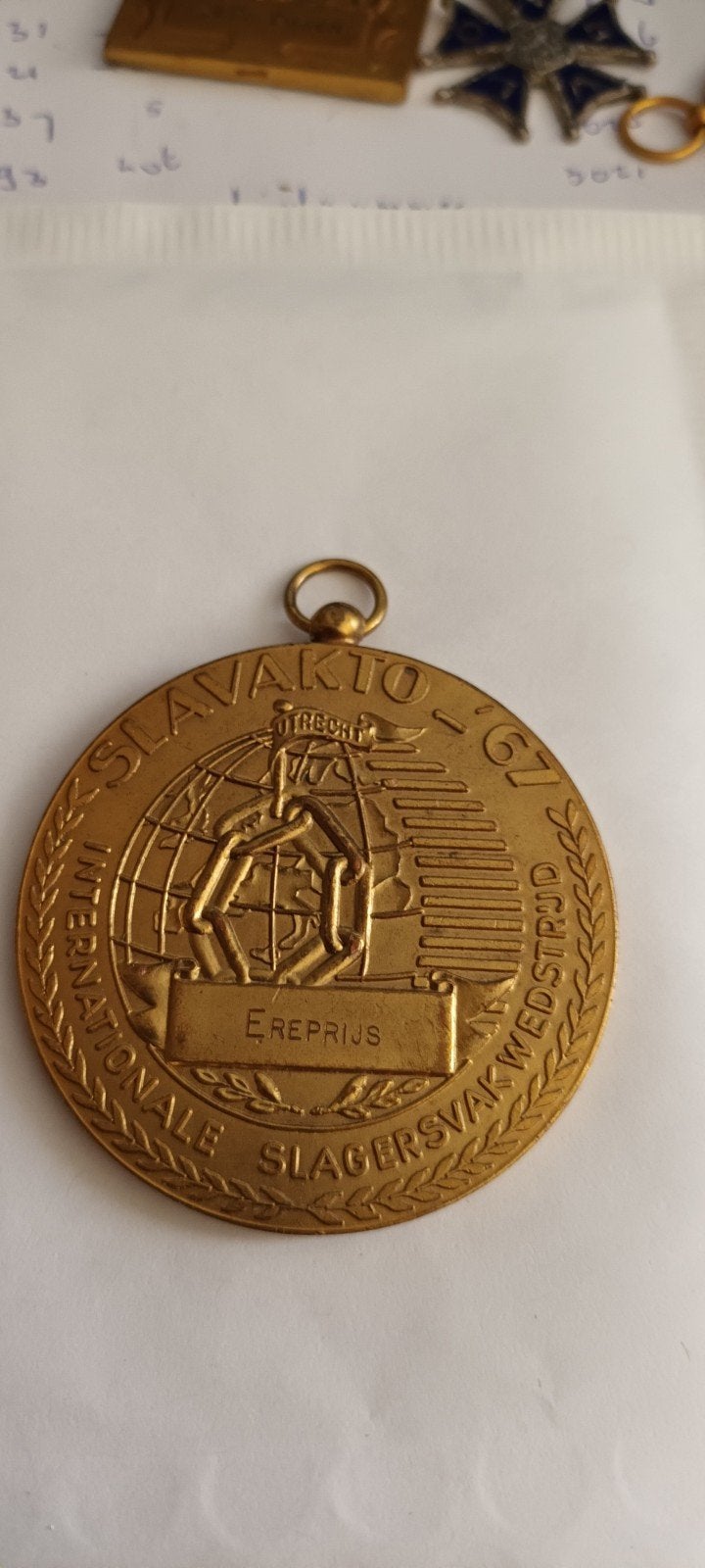 Slavato '67 Erepris Medaille L.A.N. Oudmayer Rotterdam, Postzegels en Munten, Penningen en Medailles, Ophalen of Verzenden, Brons