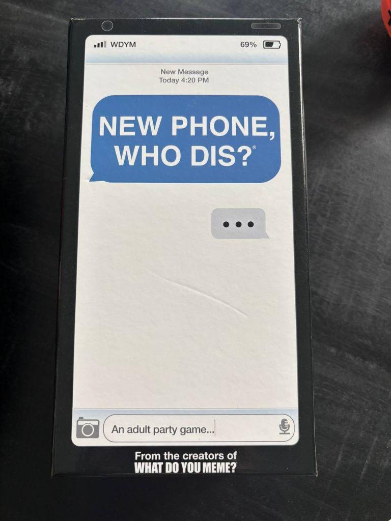 New Phone, Who Dis? – gezelschapsspel (Engels), Ophalen of Verzenden, Zo goed als nieuw