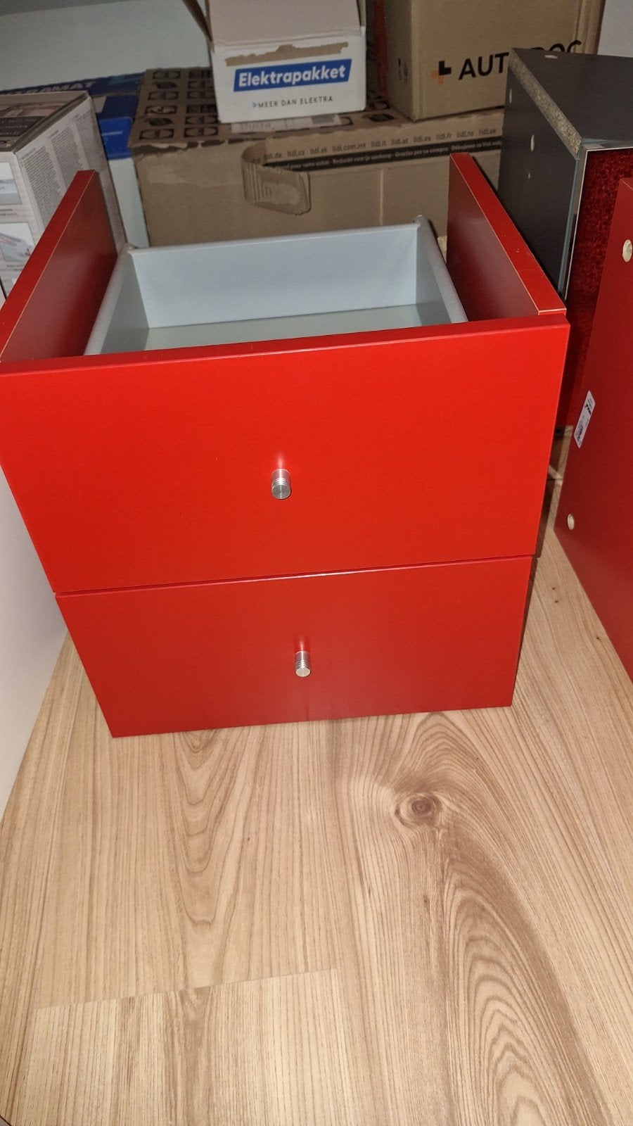 IKEA Kallax lade inzet rood, 1 of 2 laden, Ophalen, Gebruikt, Kunststof