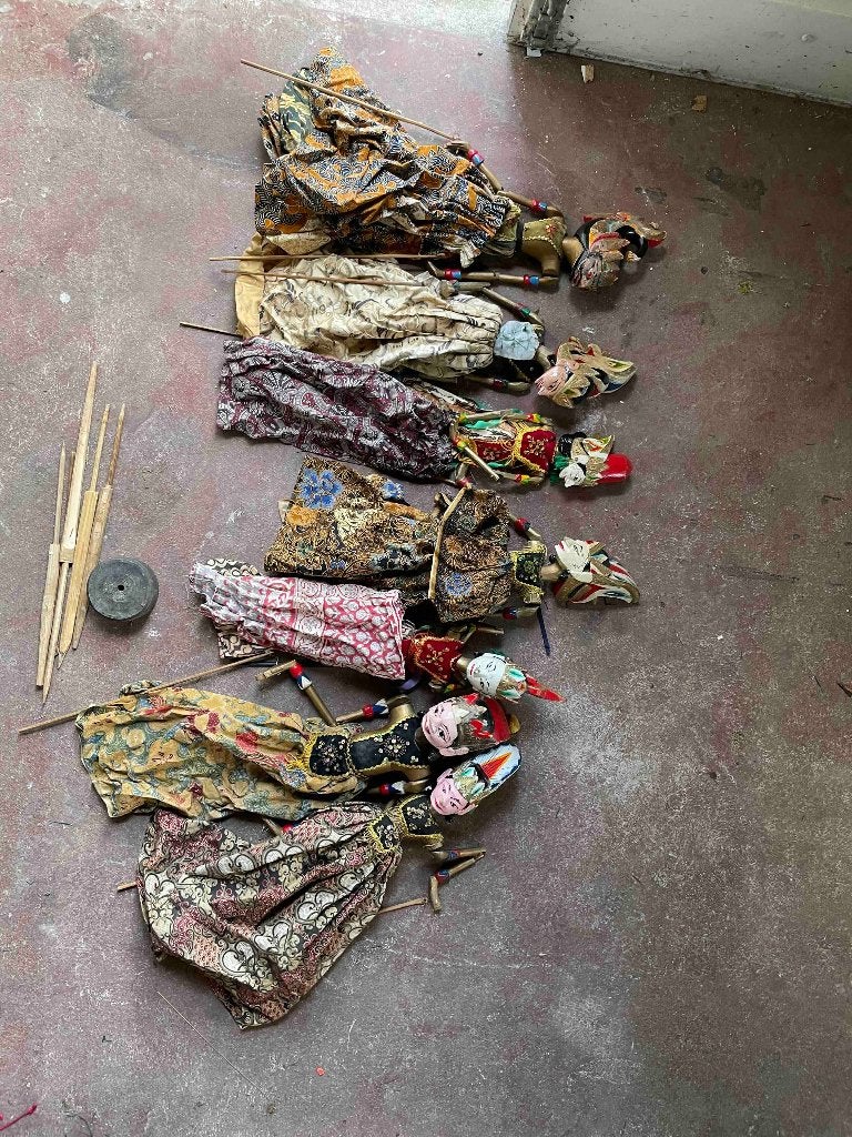Wayang Poppen Set - Indonesische Schatten, Verzamelen, Ophalen of Verzenden, Gebruikt, Pop