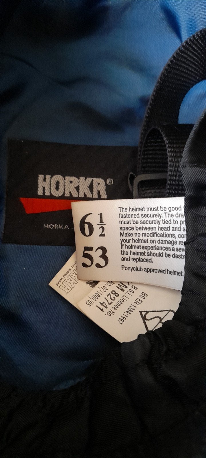 Paardrij cap van Horka maat 6,5 53 nr 7, Ophalen, Gebruikt, Rijhelm/cap, Zwart