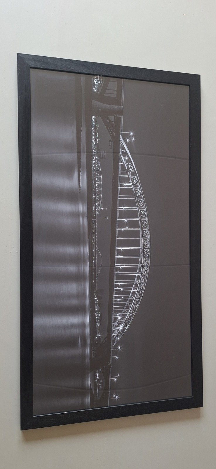 Ingelijste foto Waalbrug Nijmegen - 116x61.5cm, Antiek en Kunst, Ophalen