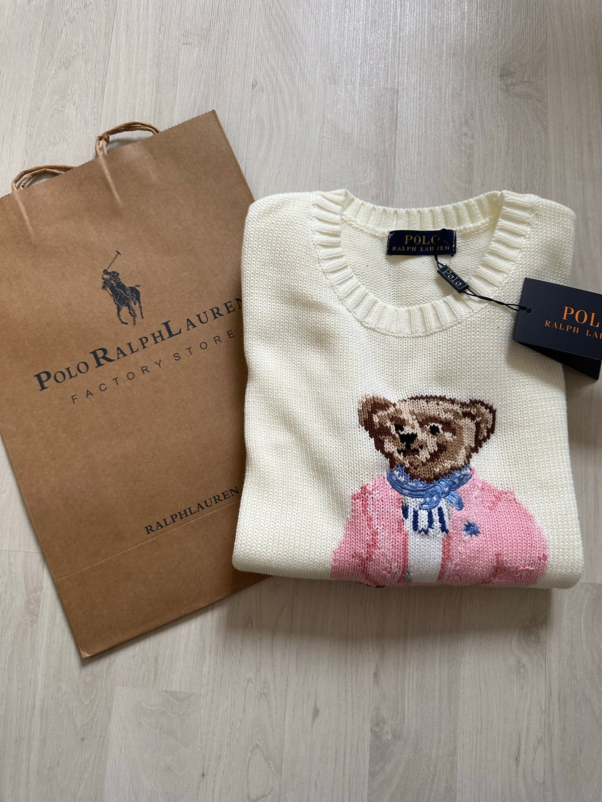 Polo Ralph Lauren Nieuwe Trui met Beer Maat XS, S, M, Ophalen of Verzenden, Nieuw, Maat 34 (XS) of kleiner, Wit