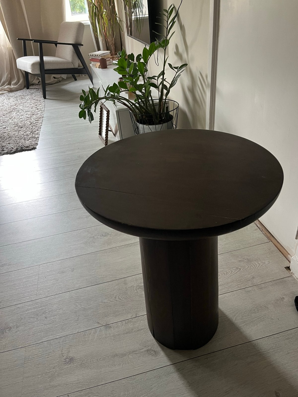 Stijlvolle Bijzet/Salontafel van Mangohout, Huis en Inrichting, Ophalen, 50 – 75, Minder dan 50 cm, Gebruikt