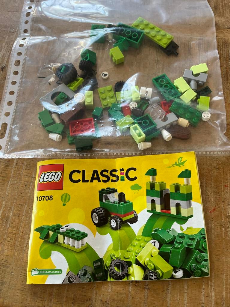 Lego Classic 10708 Groene Creatieve Doos met instructies, Gebruikt, Overige thema's, Lego, Ophalen of Verzenden