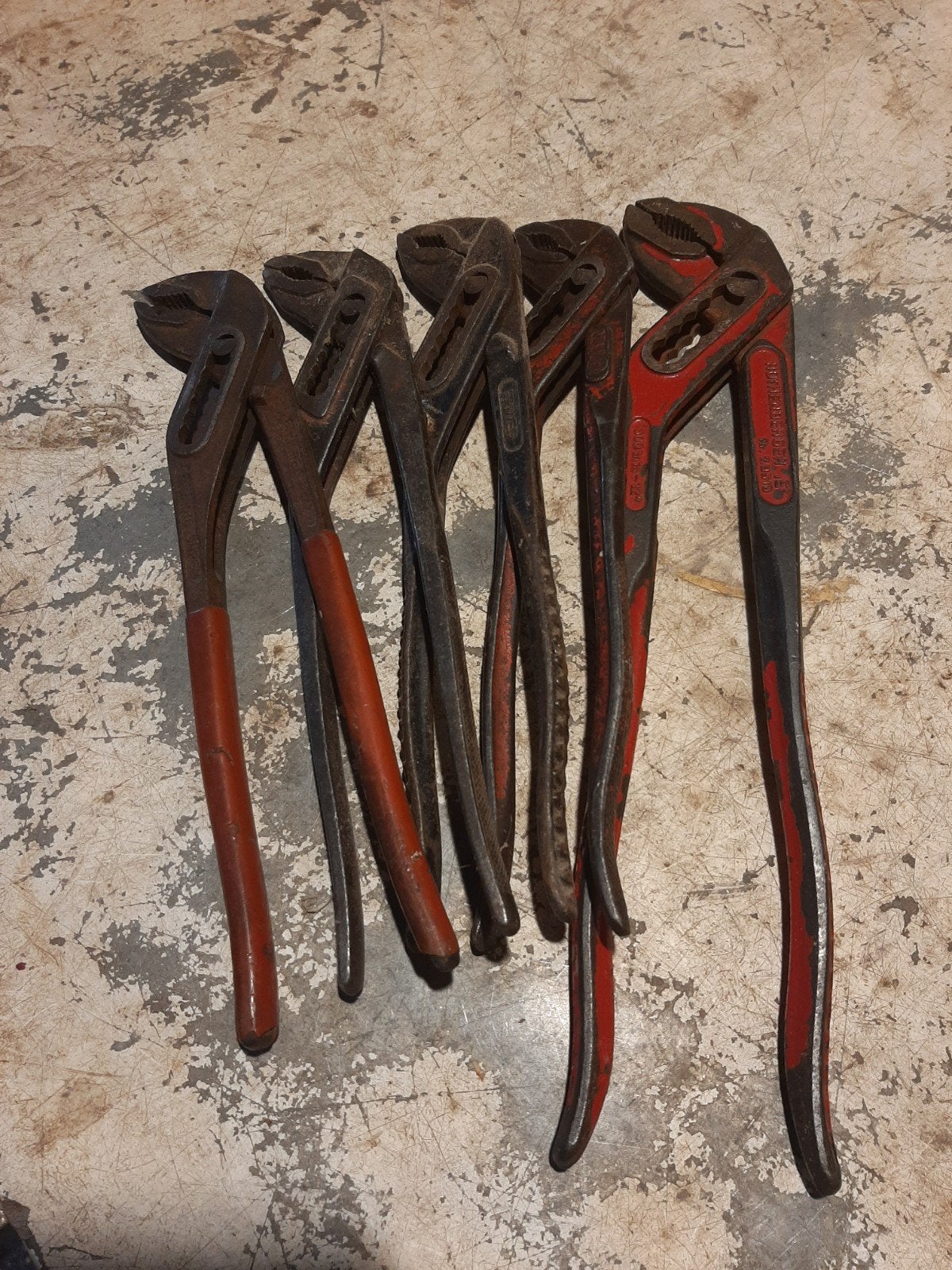 Set van 5 Rothenberger waterpomptangen, Ophalen of Verzenden, Gebruikt, Tang, Overige merken