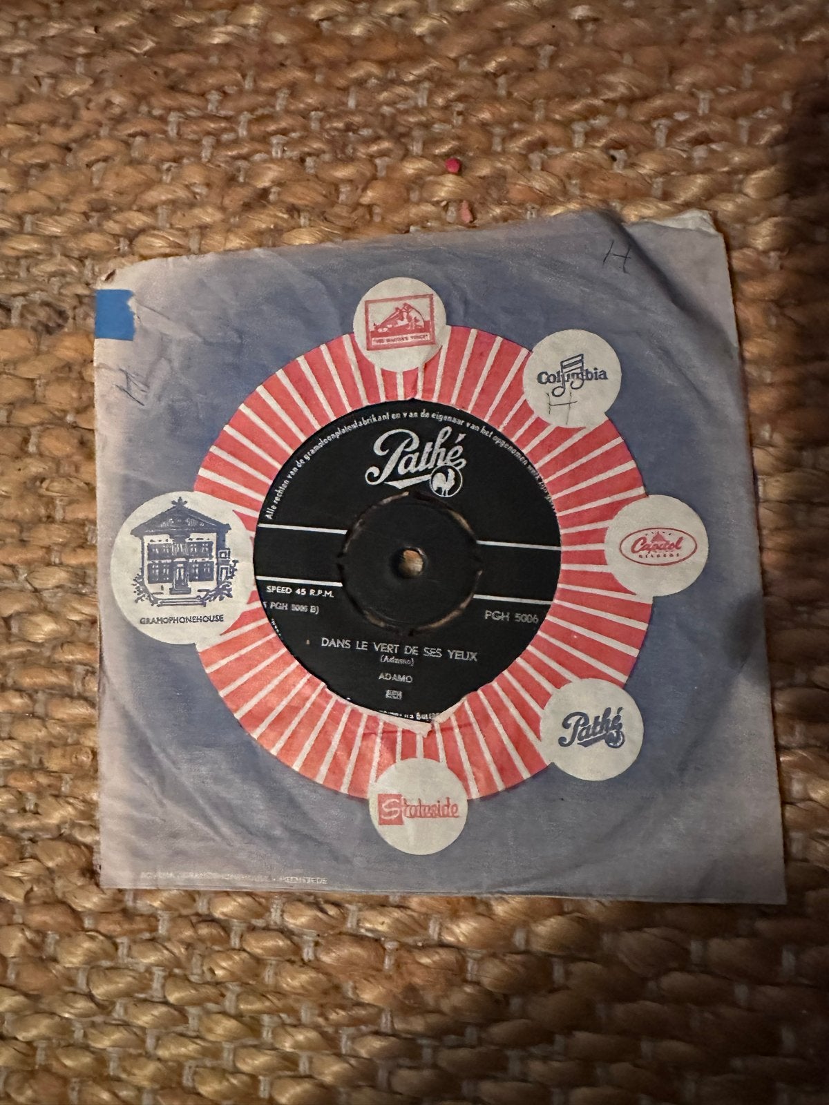 Adamo single EP vinyl - Pathé PGH 5006, Cd's en Dvd's, Gebruikt, 7 inch, Ophalen of Verzenden, Pop