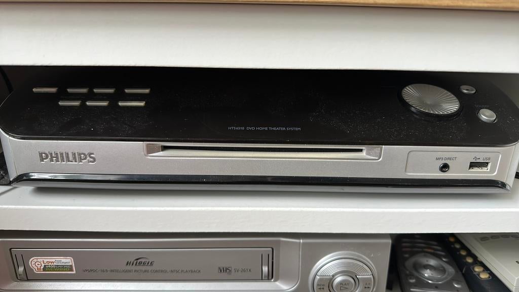 Gevraagd Philips HTS6510 home cinemaset  dvd speler, Audio, Tv en Foto, Home Cinema-sets, Zo goed als nieuw, Dvd-speler, Philips