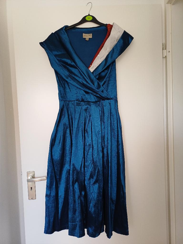Jurk van Lindy Bop, Kleding | Dames, Maat 38/40 (M), Blauw, Ophalen of Verzenden, Zo goed als nieuw