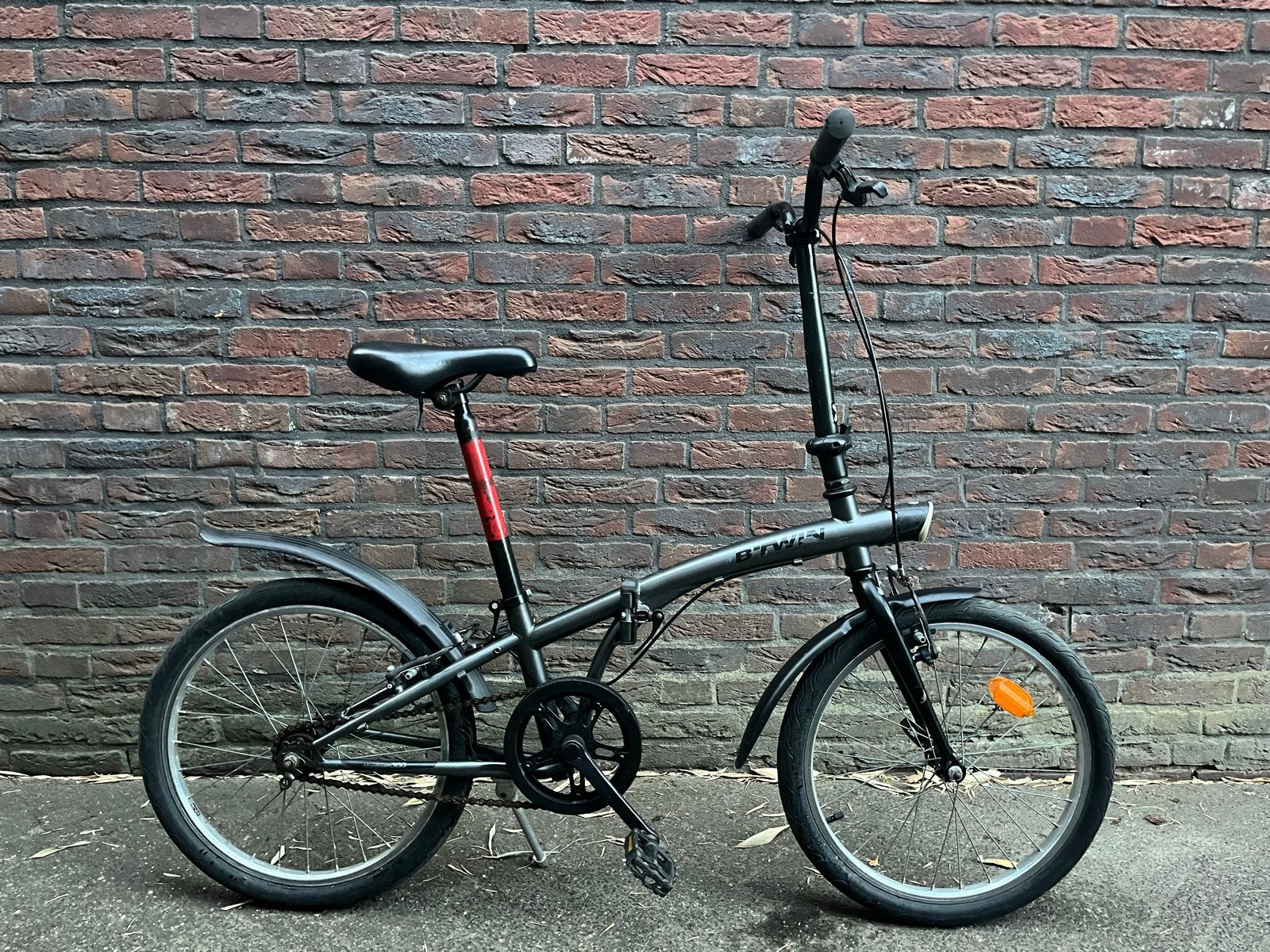 Btwin vouwfiets 20 inch - Ideaal voor woon-werkverkeer, 20 inch of meer, Gebruikt, Velgrem, Totaal opvouwbaar