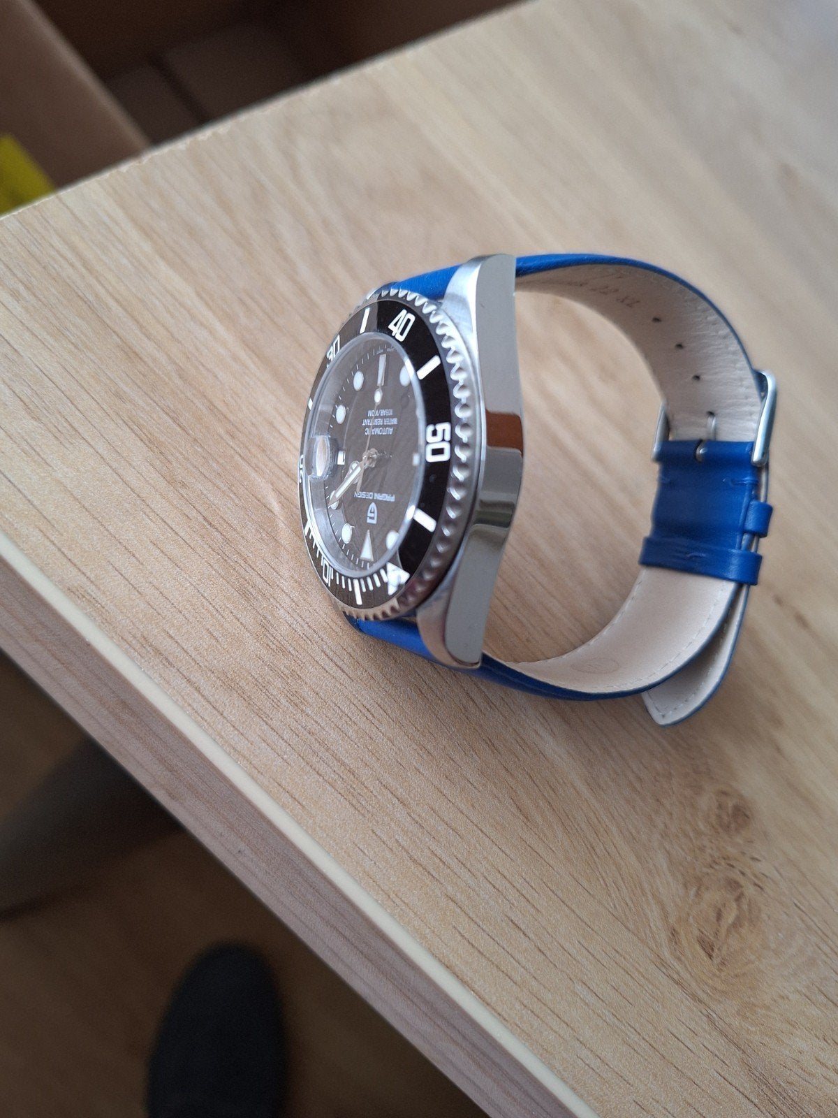 Pagani ( Diver) met nieuwe blauwe band, Verzenden, Nieuw, Staal, Overige merken