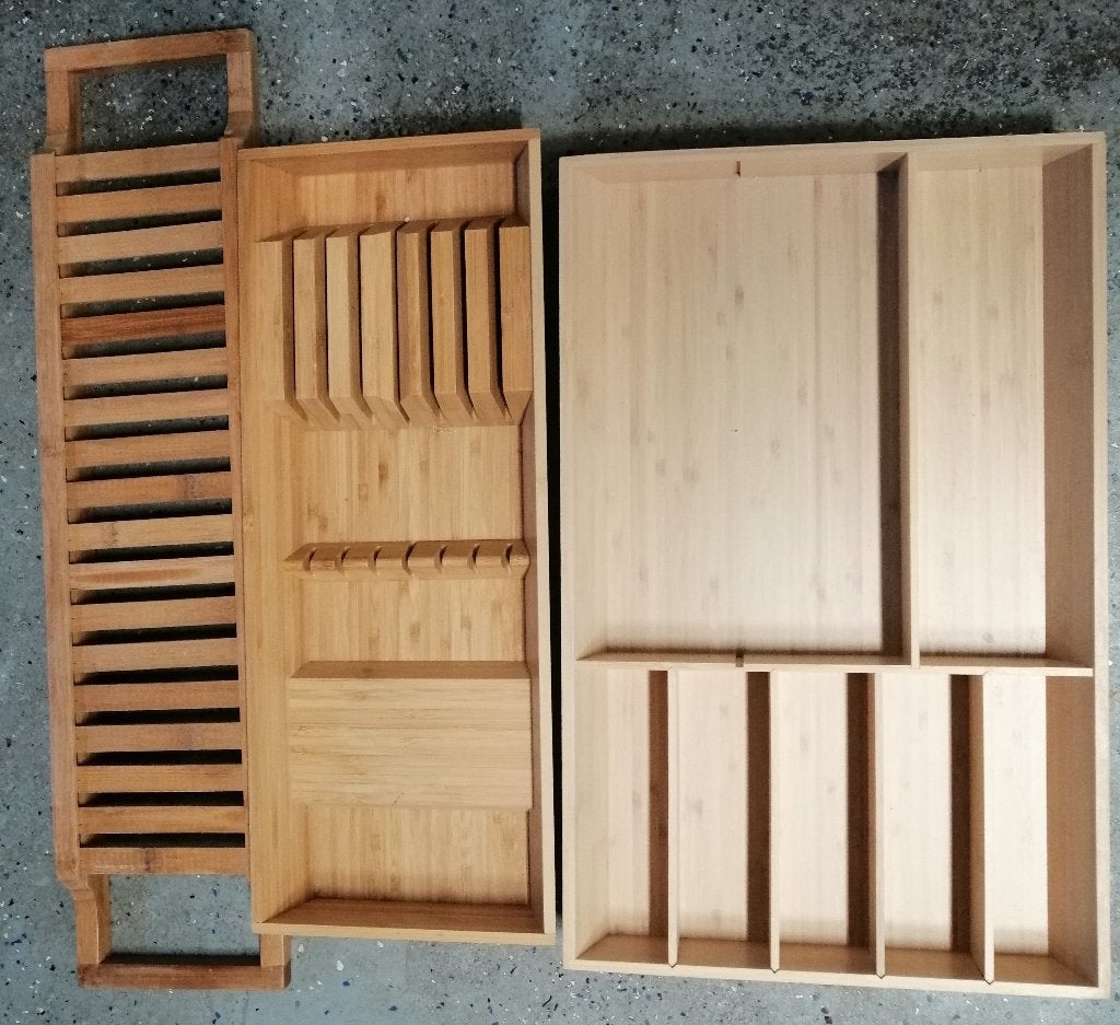 3 IKEA Lade Organizer Bestekbak Messenblok GRATIS Badkuiprek, Ophalen of Verzenden, Nieuw