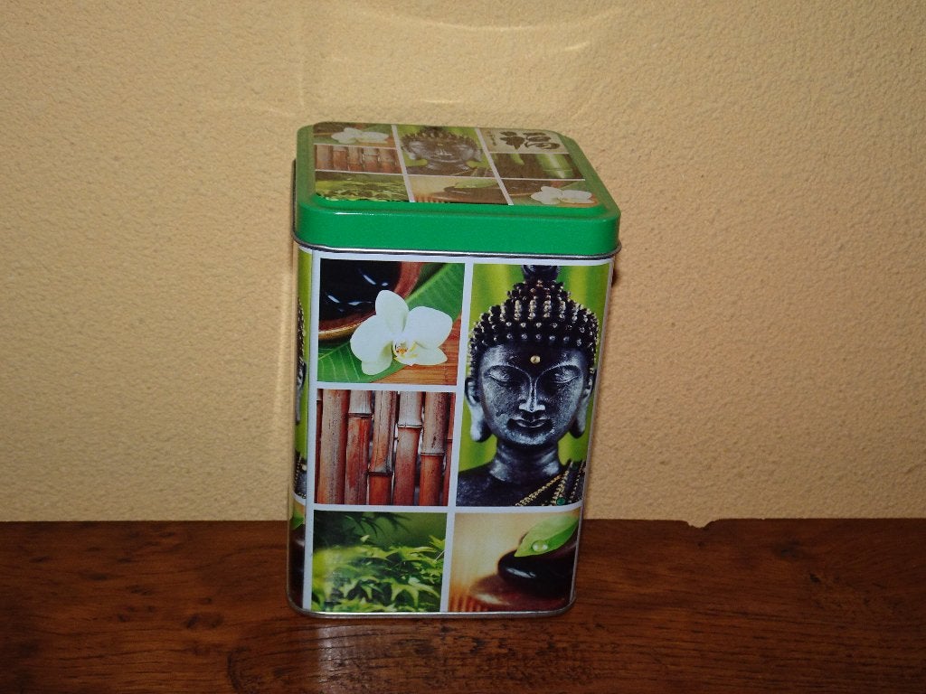Boeddha voorraadblikje (theeblikje), Ophalen of Verzenden, Nieuw, Thee, Overige merken