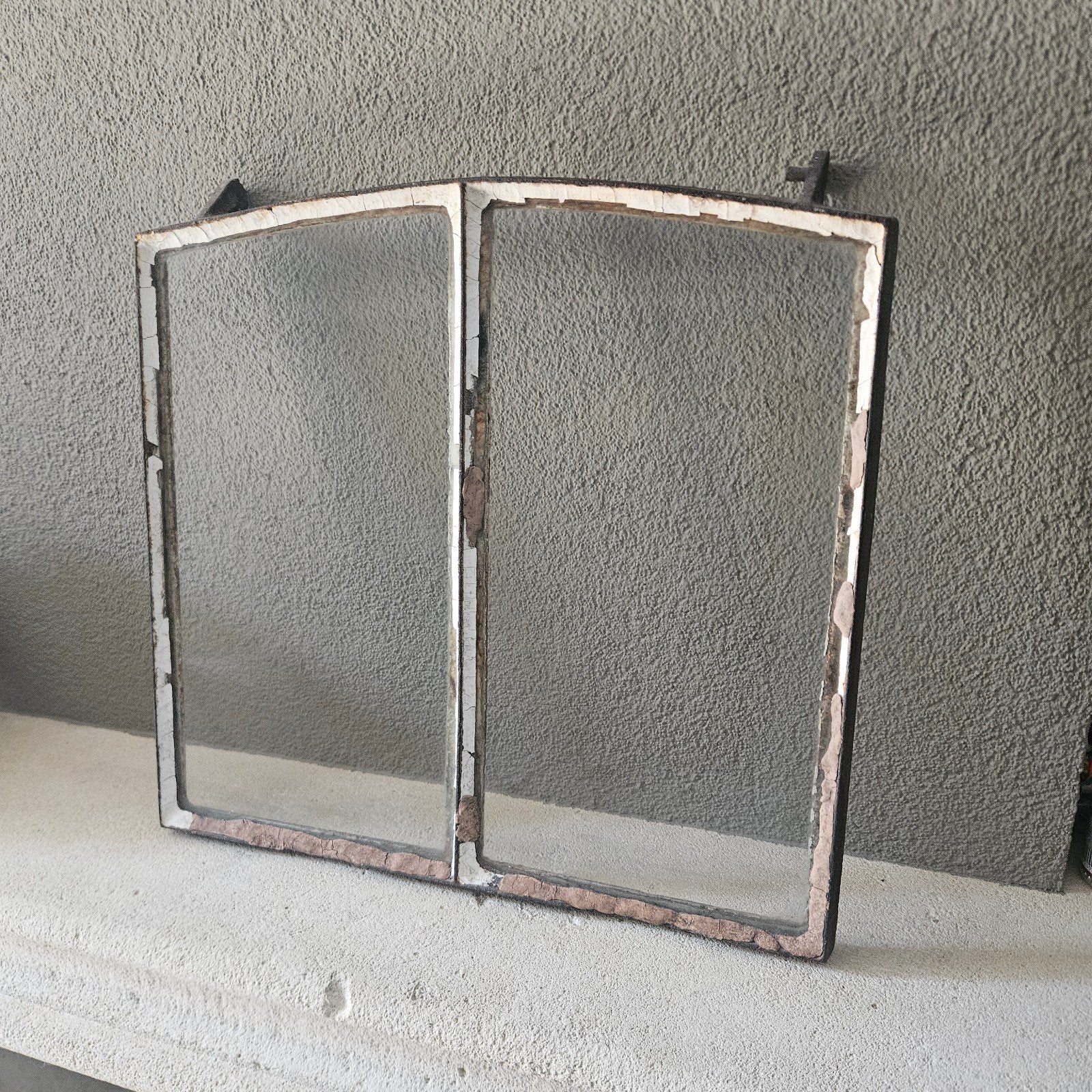 Vintage decoratief raamkozijn met glas, Antiek en Kunst, Ophalen