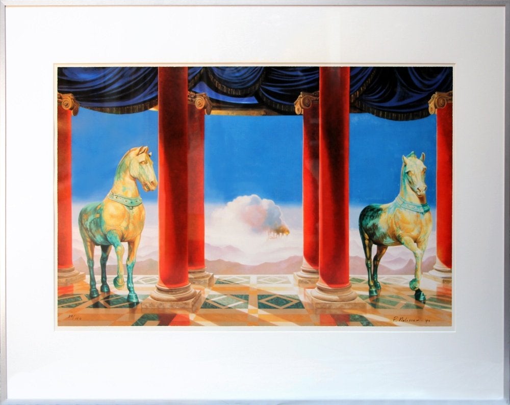 Offset-litho Ruud Nelissen - De wachters, Antiek en Kunst, Ophalen, Gelimiteerde oplage, Offsetdruk, Dieren en Natuur
