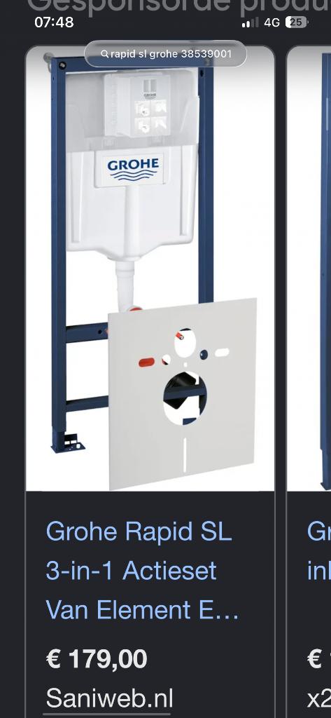 Grohe wc element & bedieningsplaat nieuw!, Ophalen, Nieuw, Toilet
