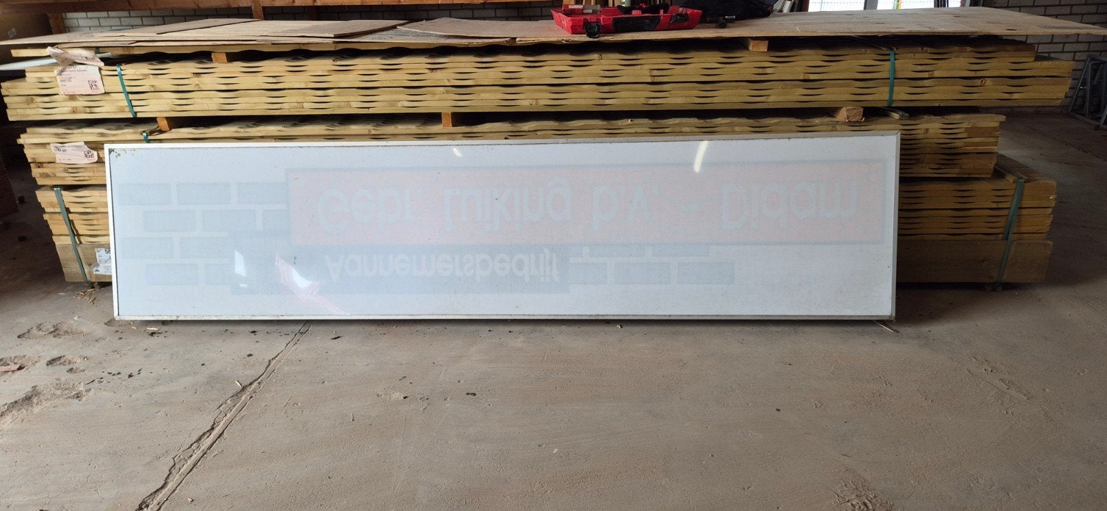 Grote lichtbak met LED buizen - 80x348 cm, Verzamelen, Merken en Reclamevoorwerpen, Ophalen