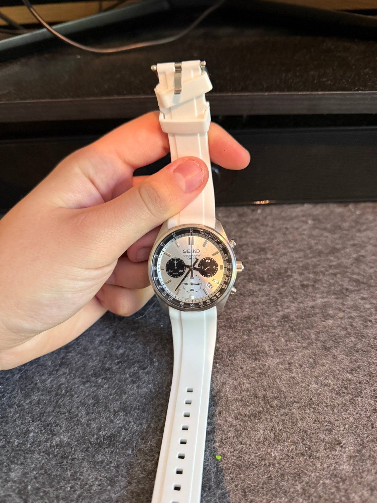 Seiko chronograph, Ophalen of Verzenden, Zo goed als nieuw, Staal, Seiko