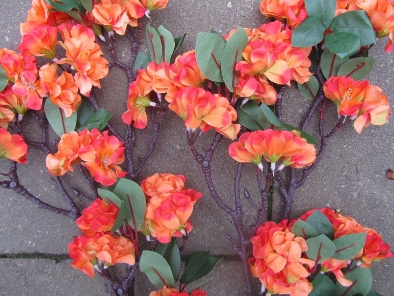 ORANJE KUNST BLOEMEN TAKKEN, Verzenden, Nieuw