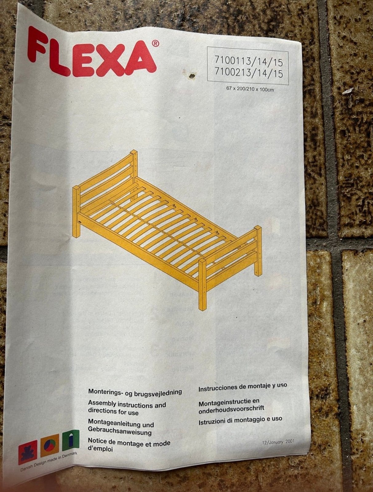 Flexa eenpersoonsbed van hout, 90x200 cm, Gebruikt, 90 cm, Ophalen of Verzenden, 200 cm