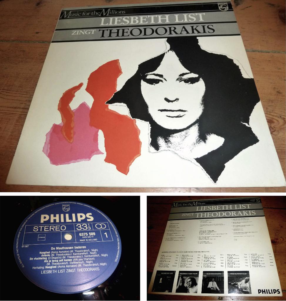 lp Liesbeth List zingt Theodorakis LP 1967 mooie staat 01, Ophalen of Verzenden, Gebruikt, Overige formaten