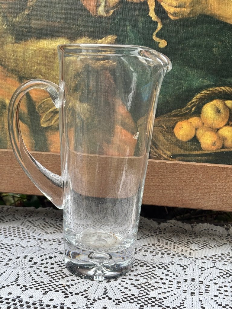 Vintage waterkan glas, Ophalen of Verzenden