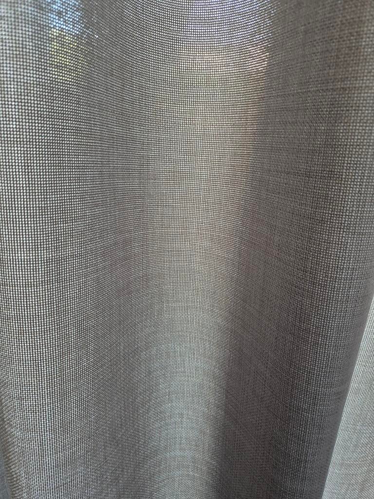 GROF  GEWEVEN  LINNEN LOOK  GORDIJNEN  LICHT  GRIJS, 200 cm of meer, Nieuw, Ophalen of Verzenden, 200 cm of meer