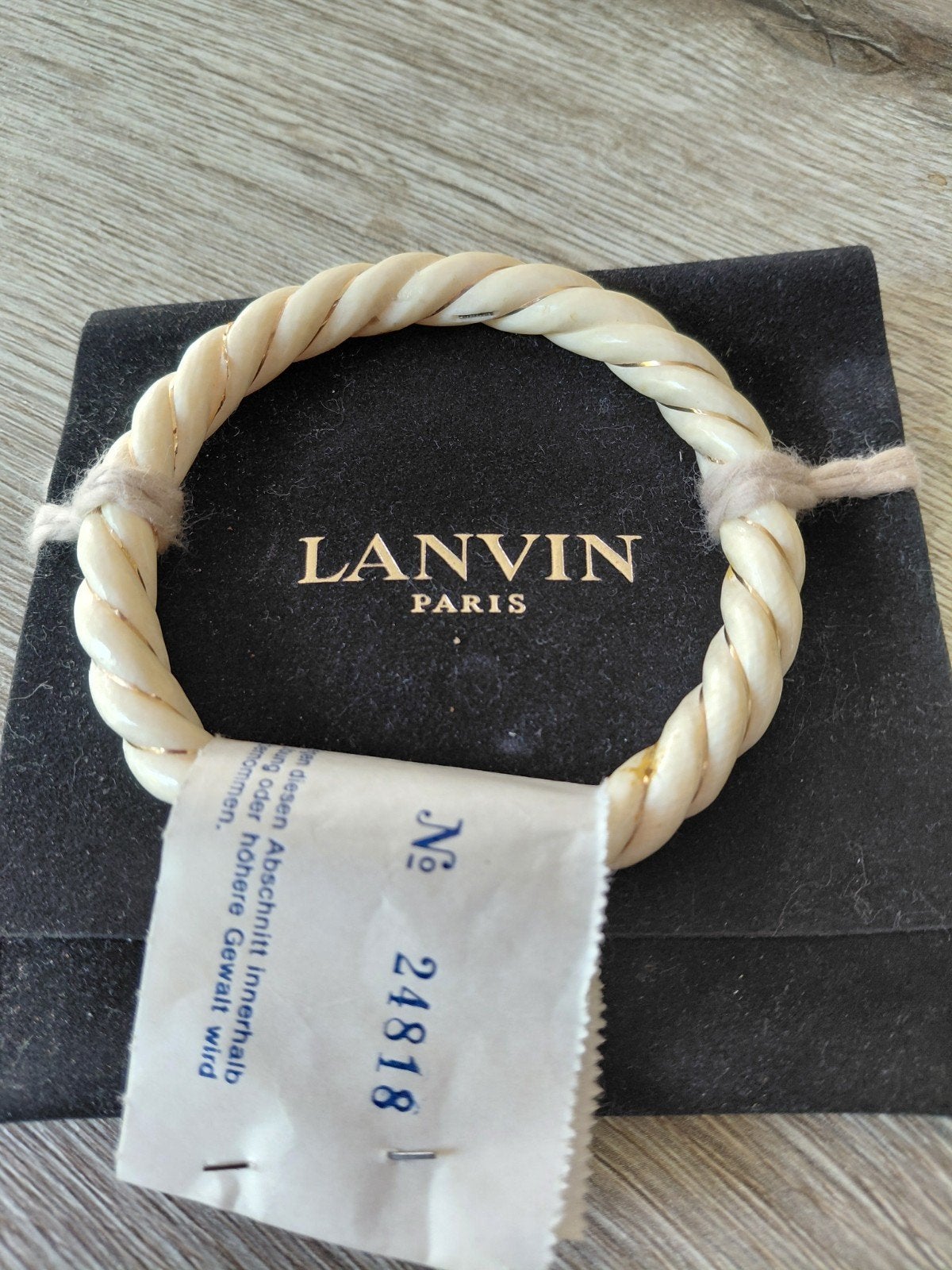 Lanvin Paris Armband gedraaid Design, Sieraden, Tassen en Uiterlijk, Ophalen of Verzenden, Zilver, Zilver