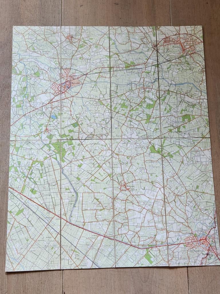Originele defensie-landkaart (stafkaart) Groenlo uit 1974, Boeken, Departement defensie, Ophalen of Verzenden, 1800 tot 2000, Nederland