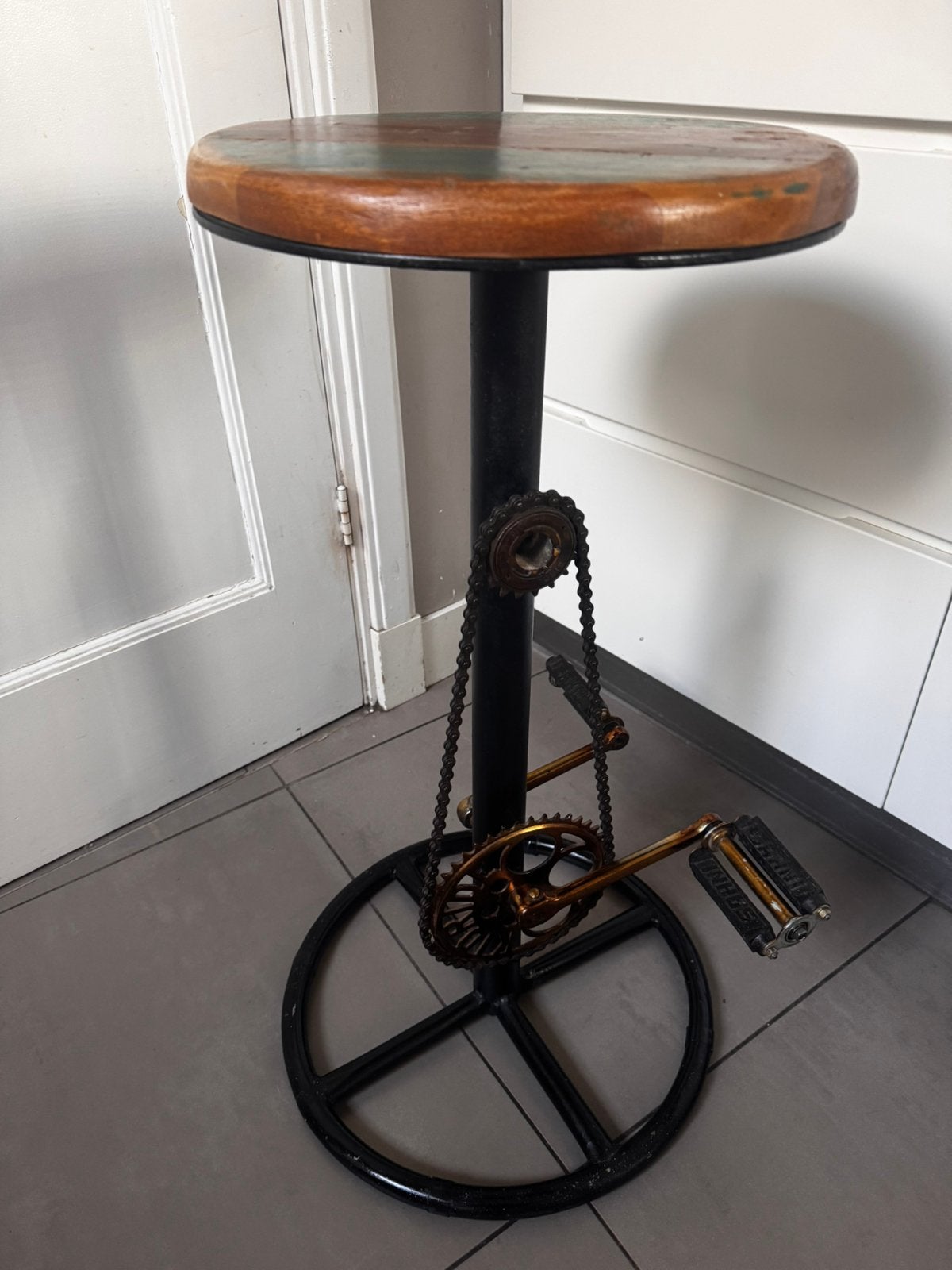 Barkruk fiets Industriële barkruk pedale Fietskruk, Ophalen, Gebruikt, Staal