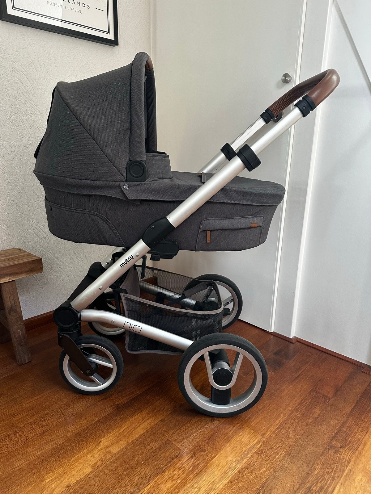 Mutsy Nio Combiwagen met Reiswieg, Buggy en Maxi-Cosi, Ophalen, Gebruikt, Combiwagen, Mutsy