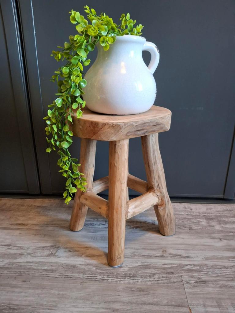 Kruk - planten tafel - bijzettafel, Huis en Inrichting, Krukjes, Ophalen of Verzenden, Hout
