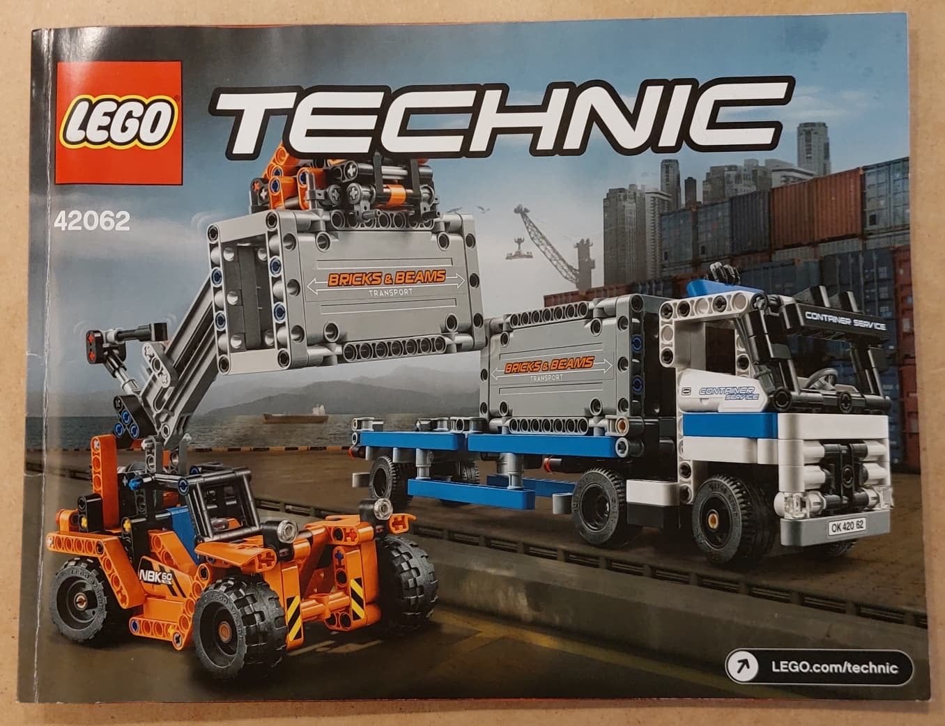 LEGO Technic 42062 Container Transport met heftruck, Ophalen of Verzenden, Zo goed als nieuw