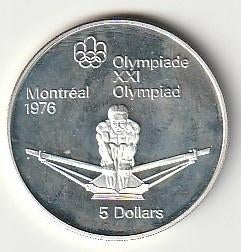 5  dollars  1974  Canada. km. 91   proof/unc, Ophalen of Verzenden, Noord-Amerika, Losse munt, Zilver