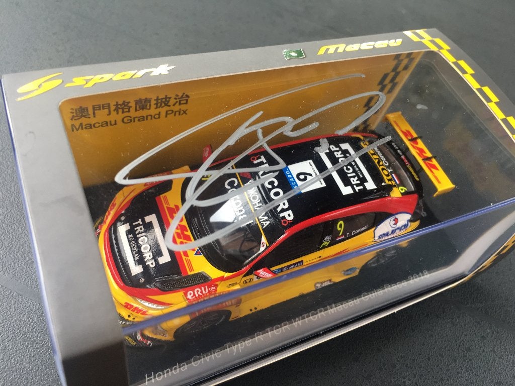 ✅ Tom Coronel 1:43 Civic Type R TCR WTCR Macau 2018 SA181, Ophalen of Verzenden, Nieuw, Auto, Overige merken