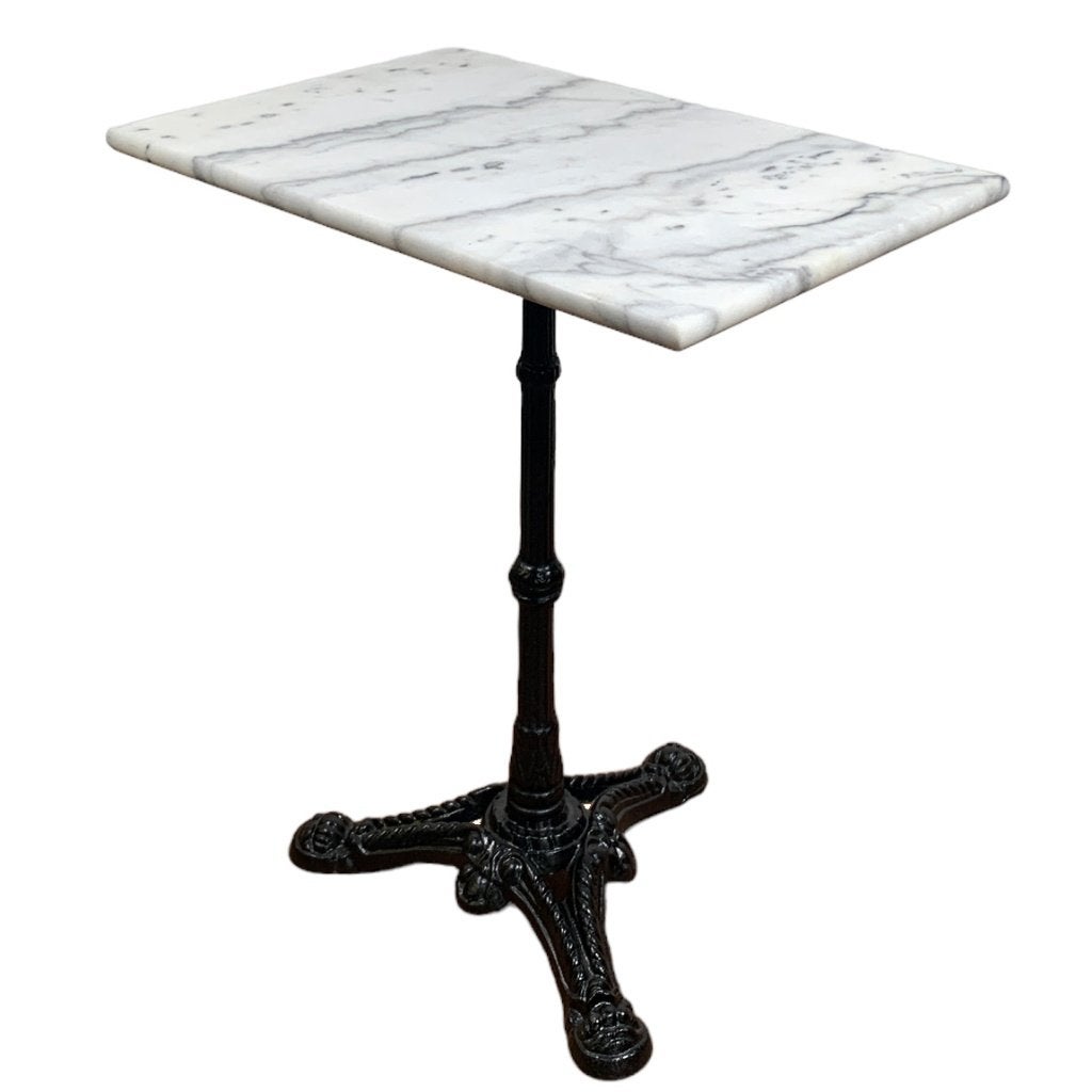 Bistrotafel balkontafel marmer 60 x 40 gietijzer onderstel, Info@edvonline.nl, Nieuw, Ophalen of Verzenden, Inductorstraat 9b Veenendaal
