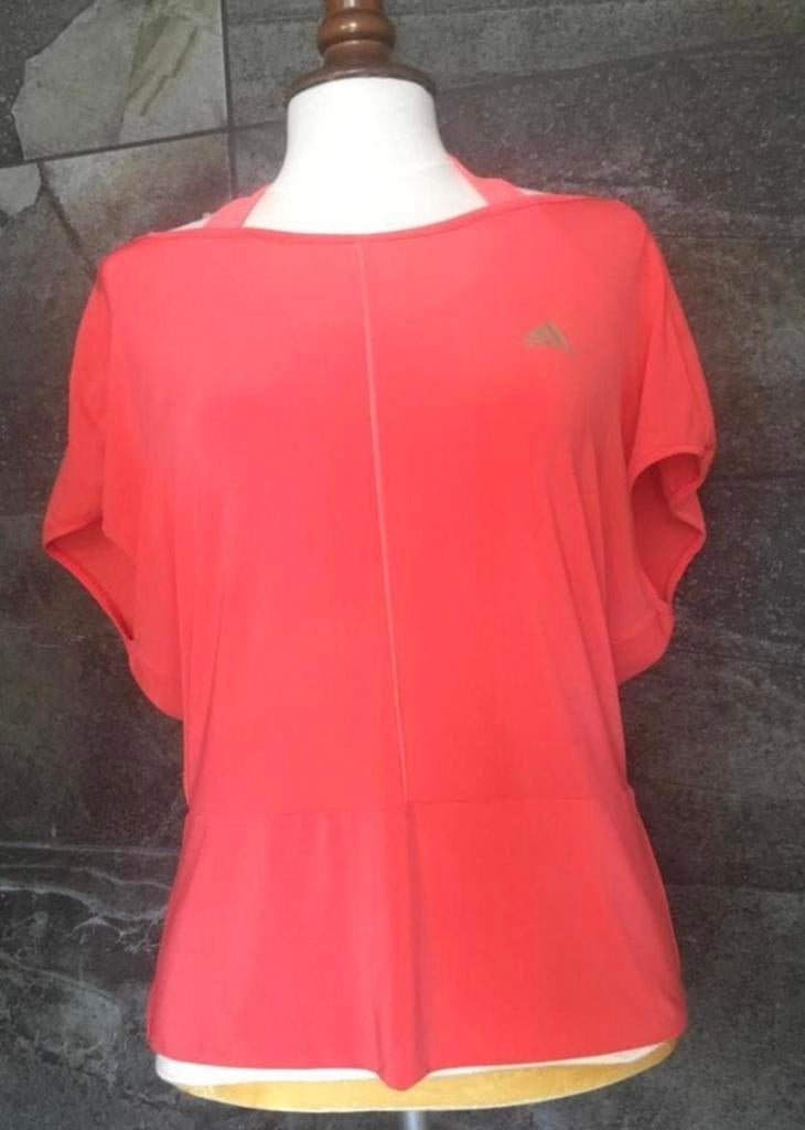 Adidas sportshirt oranje/koraalrood met sport bh, Kleding | Dames, Sportkleding, Maat 38/40 (M), Overige typen, Oranje, Ophalen of Verzenden