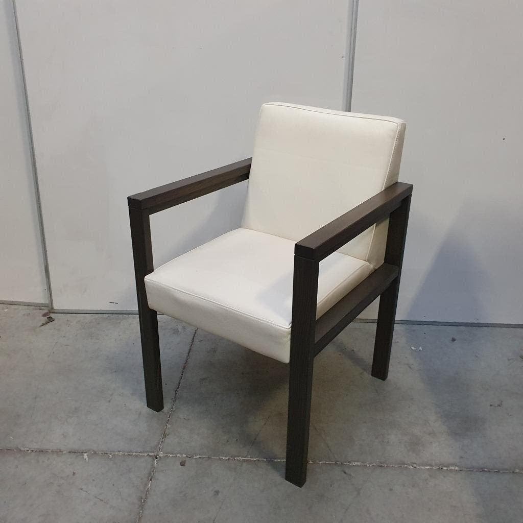 Didier horecastoel fauteuil stoelen wit leder, Ophalen, Gebruikt, Vijf, Zes of meer stoelen