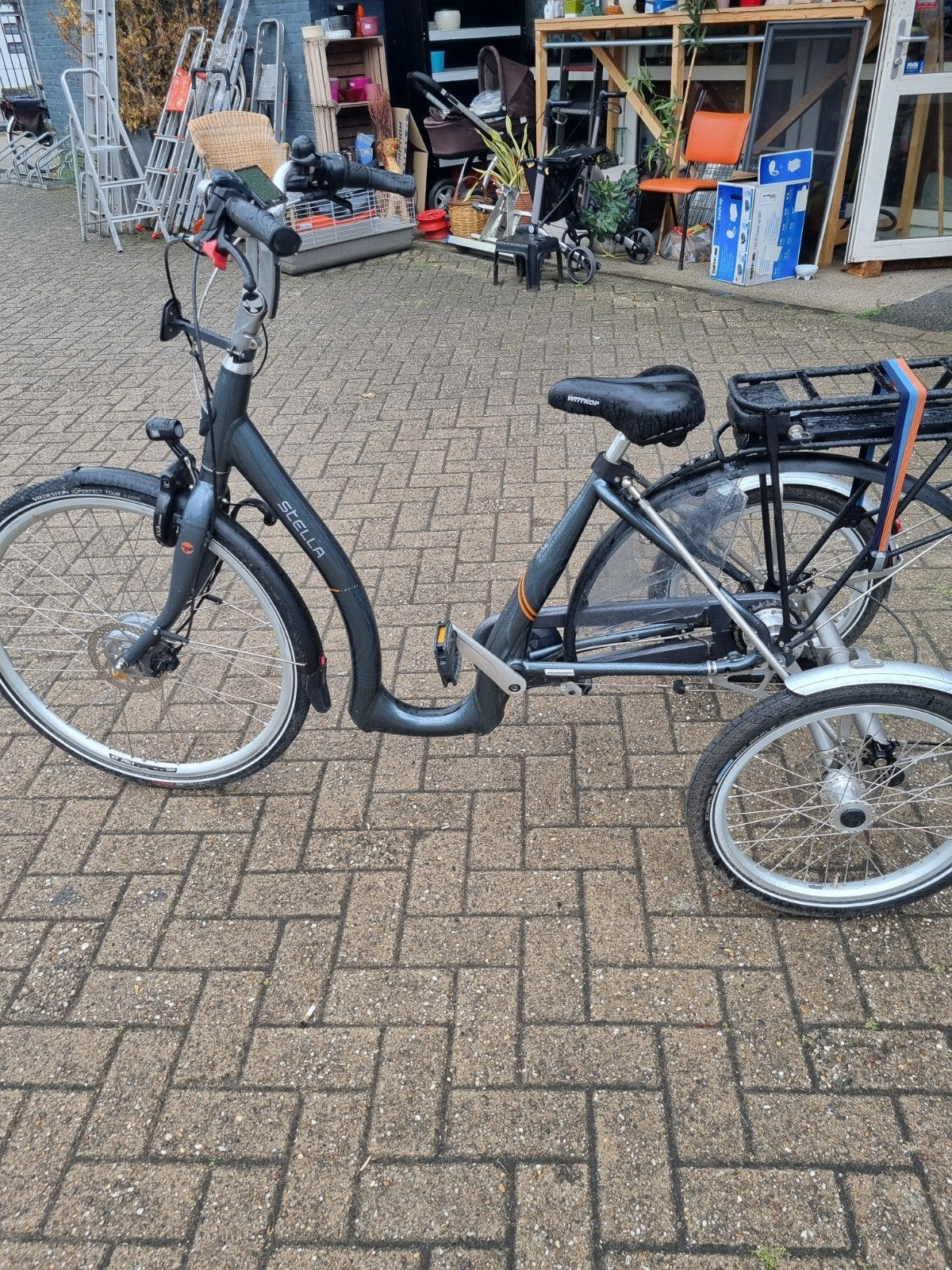 Stella elektrische fiets met zijwielen, Fietsen en Brommers, Fietsen | Driewielfietsen, Ophalen of Verzenden, Gebruikt