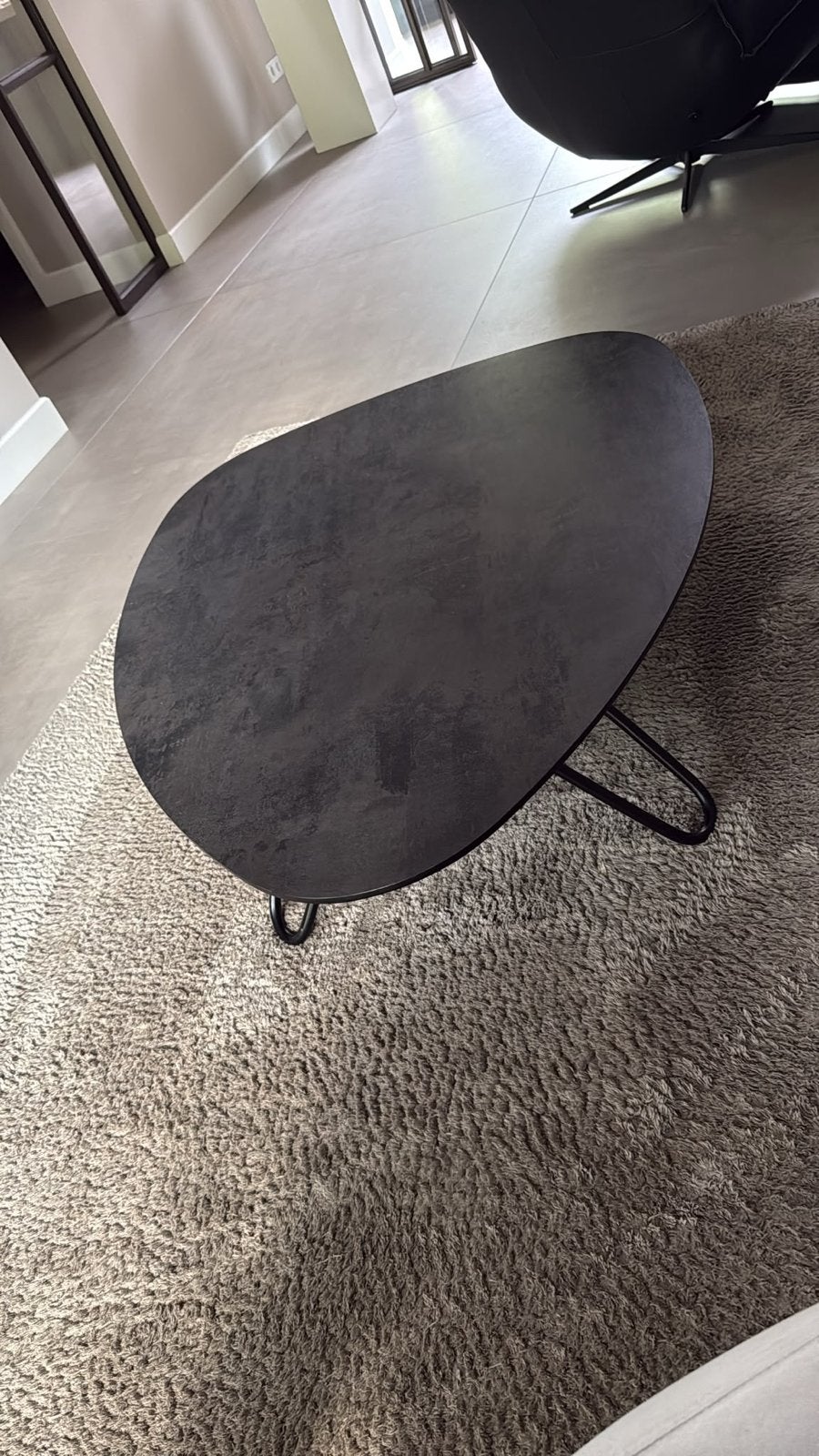 Organische salon tafel - 110x85 cm, Huis en Inrichting, Ophalen, Gebruikt, 100 tot 150 cm, 50 tot 100 cm