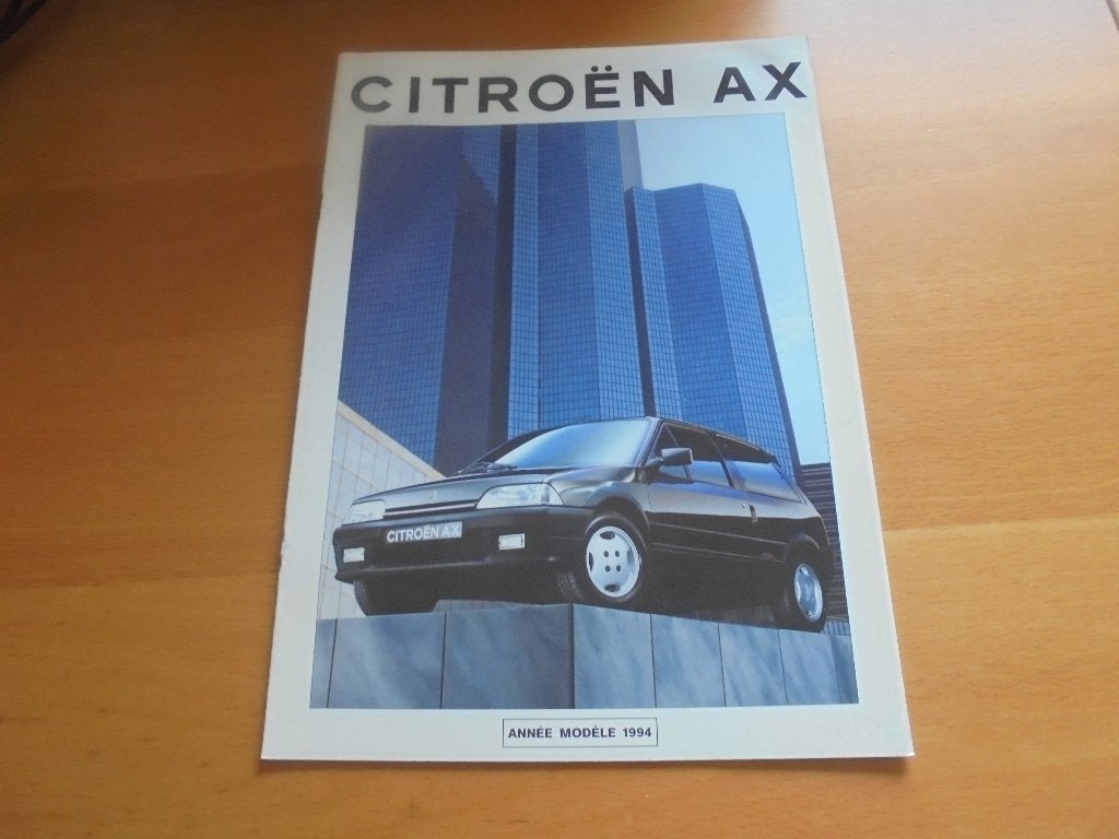 brochure Citroen AX  1994, Ophalen of Verzenden, Gelezen, Citroën