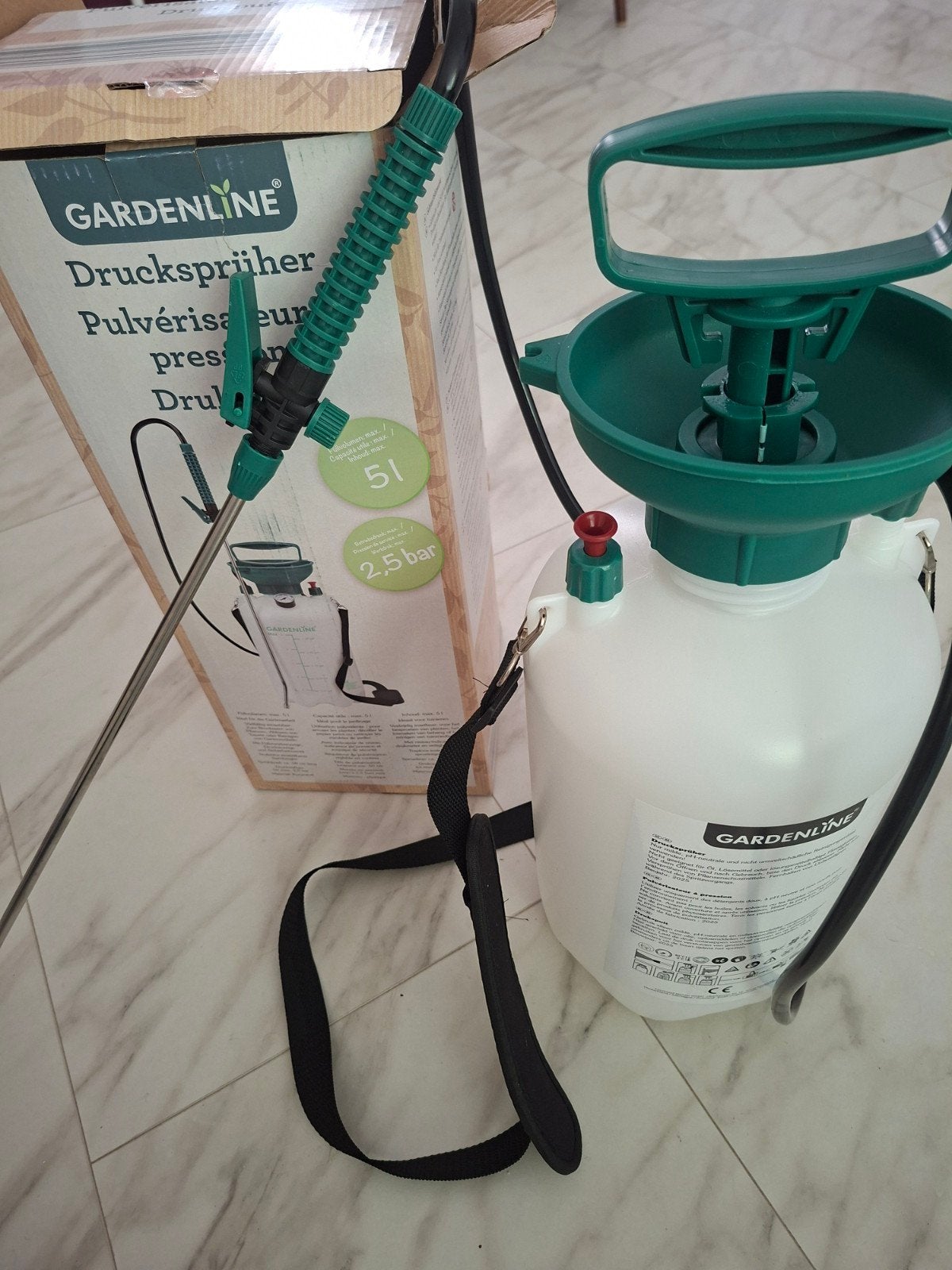 GARDENLINE Drukspuit 5L - Nieuw in doos, Ophalen of Verzenden