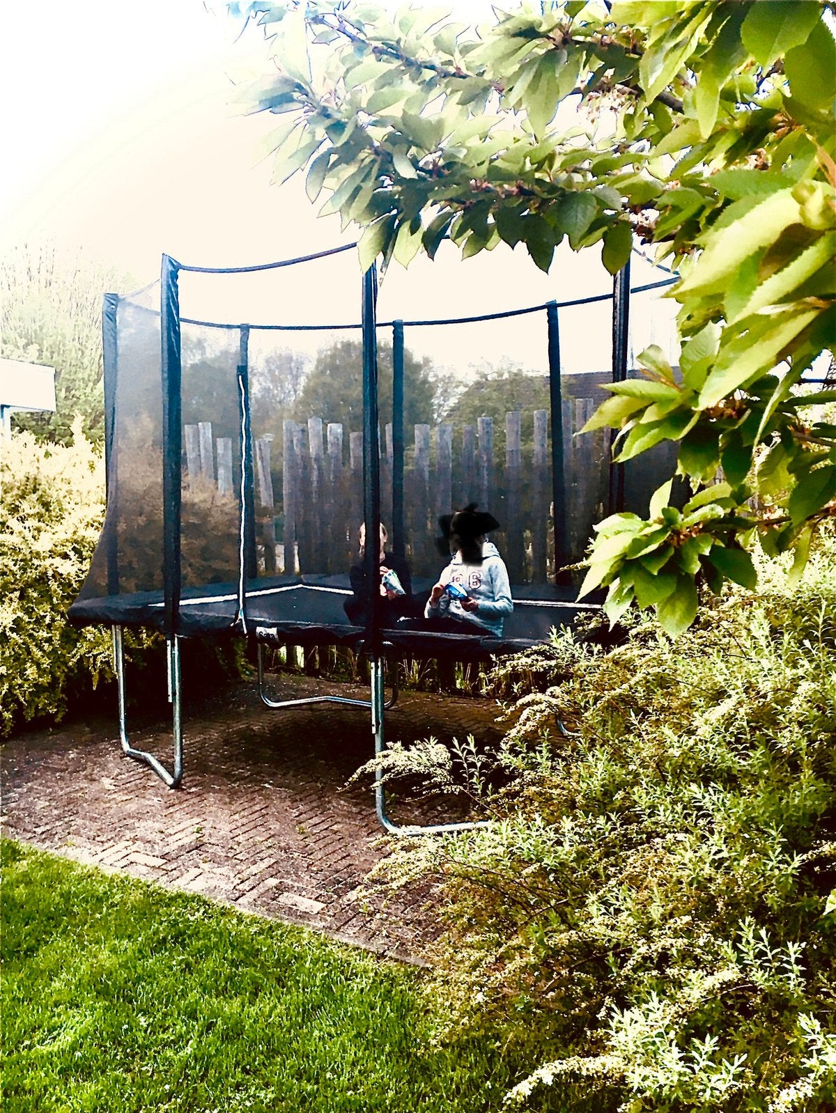 Salta Trampoline rechthoekig inclusief net en toebehoren, Kinderen en Baby's, Speelgoed | Buiten | Trampolines, Ophalen, Gebruikt