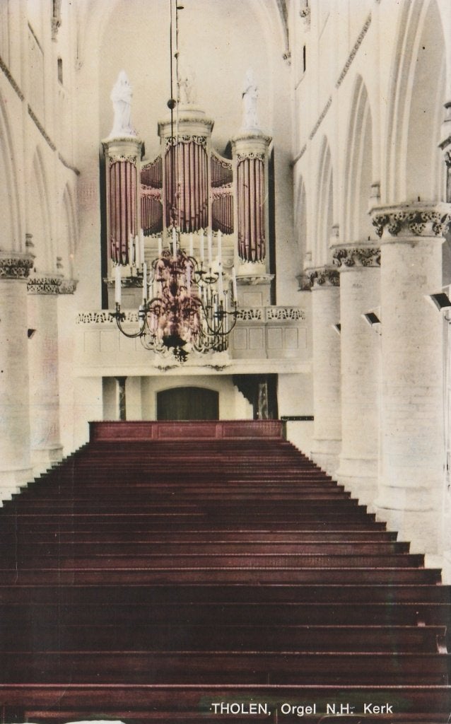 THOLEN Ned. Herv Kerk Orgel Interieur kl.f., Verzenden, 1960 tot 1980, Gelopen, Zeeland
