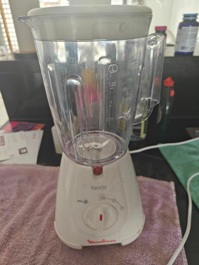 Moulinex Faciclic Blender - Wit, Goede Staat, Ophalen of Verzenden, Gebruikt, Blender
